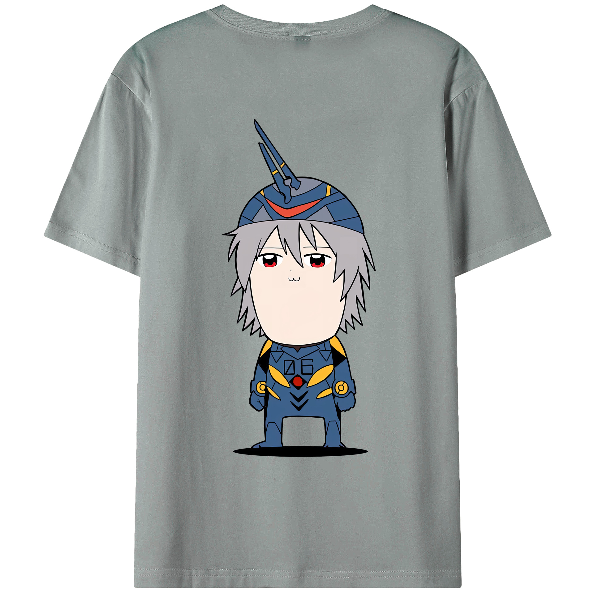 （画像用） EVA 新世紀エヴァンゲリオン 綿100％ メンズ半袖Tシャツ（バックプリント） 通気性